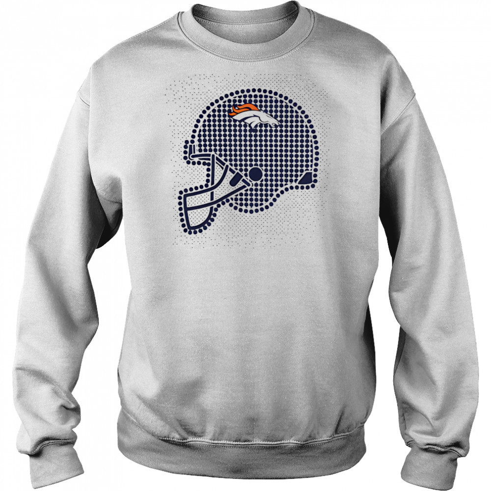 Denver Broncos polka dots helmet shirt Sweatshirt
