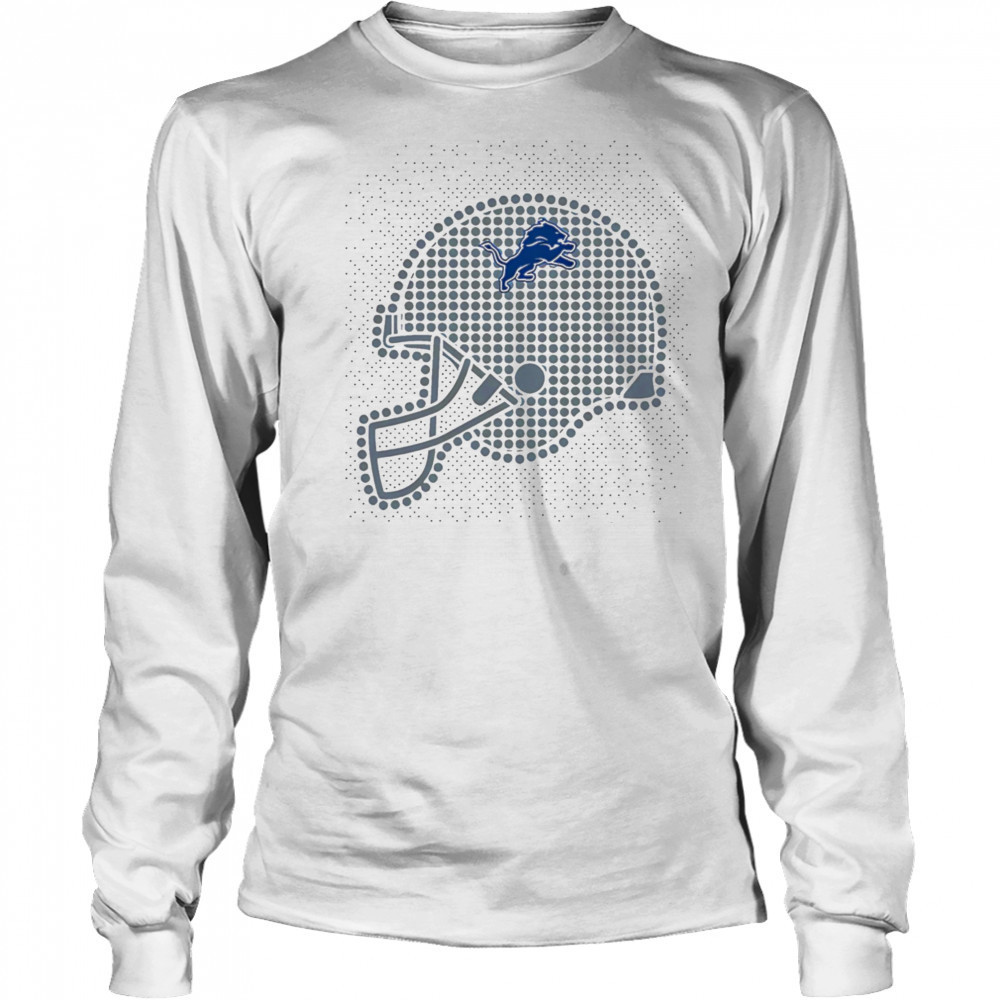 Detroit Lions polka dots helmet shirt Long Sleeved