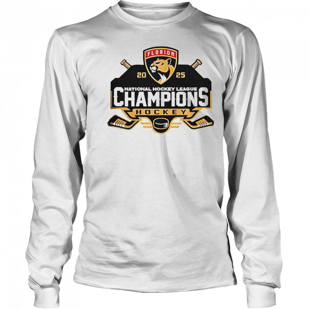 Florida Panthers Back To Back NHL Stanley Cup Champions Hockey T-Shirt Long Sleeved
