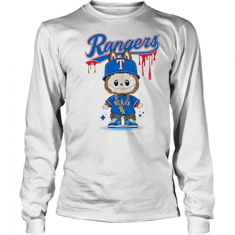 Labubu Texas Rangers Globe shirt Long Sleeved