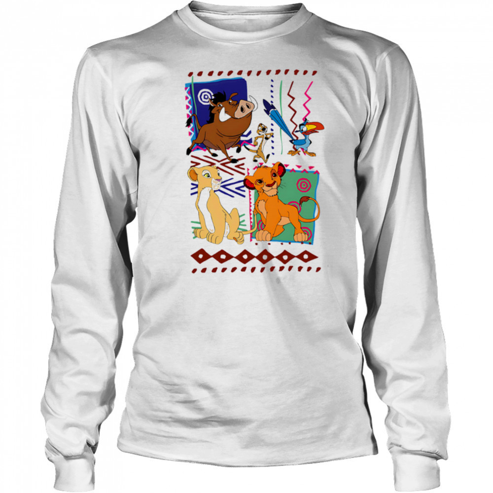 Lion and Friends Safari Cartoon Animal shirt Long Sleeved