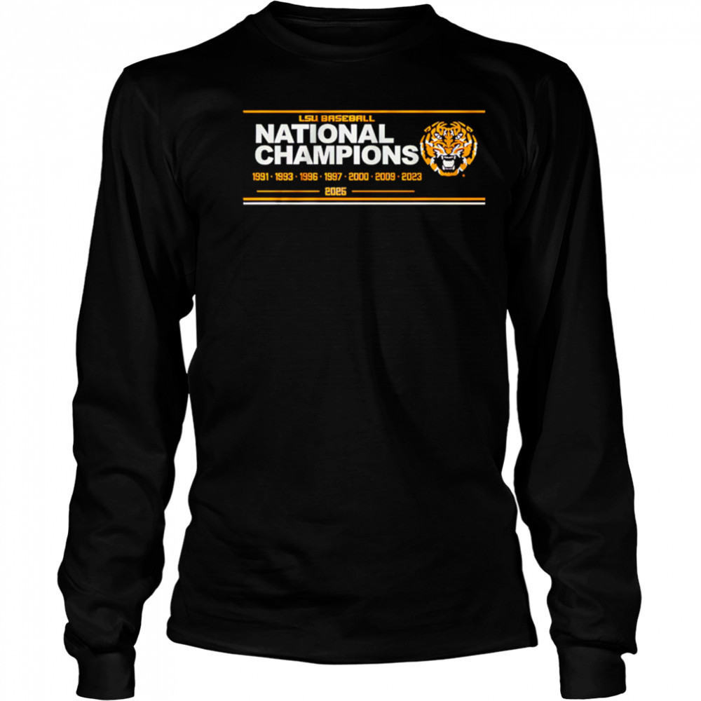LSU Baseball 8x National Champions Sign shirt Long Sleeved