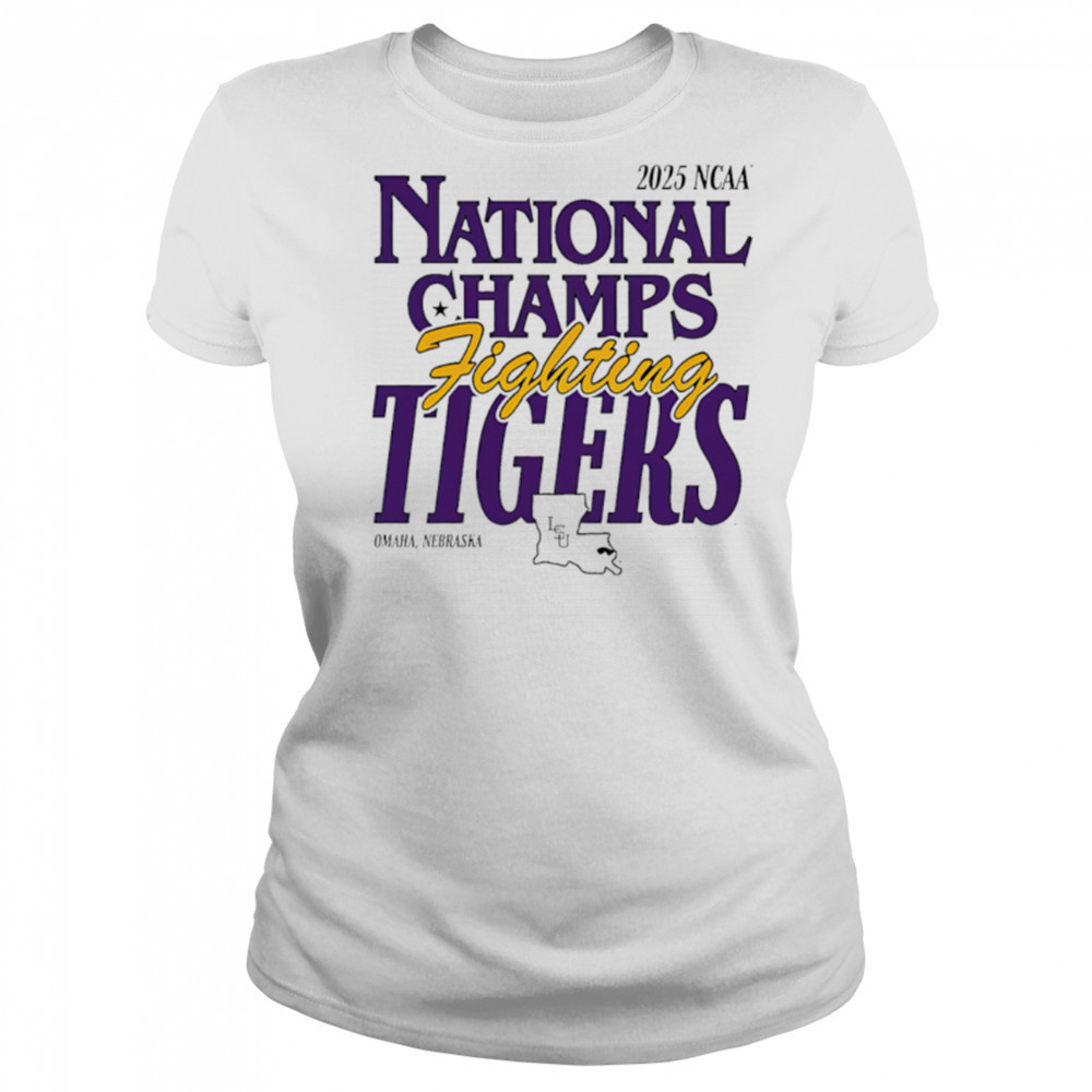 LSU Tigers 2025 NCAA Baseball Men’s College World Series Champions cream shirt Women's T-shirt