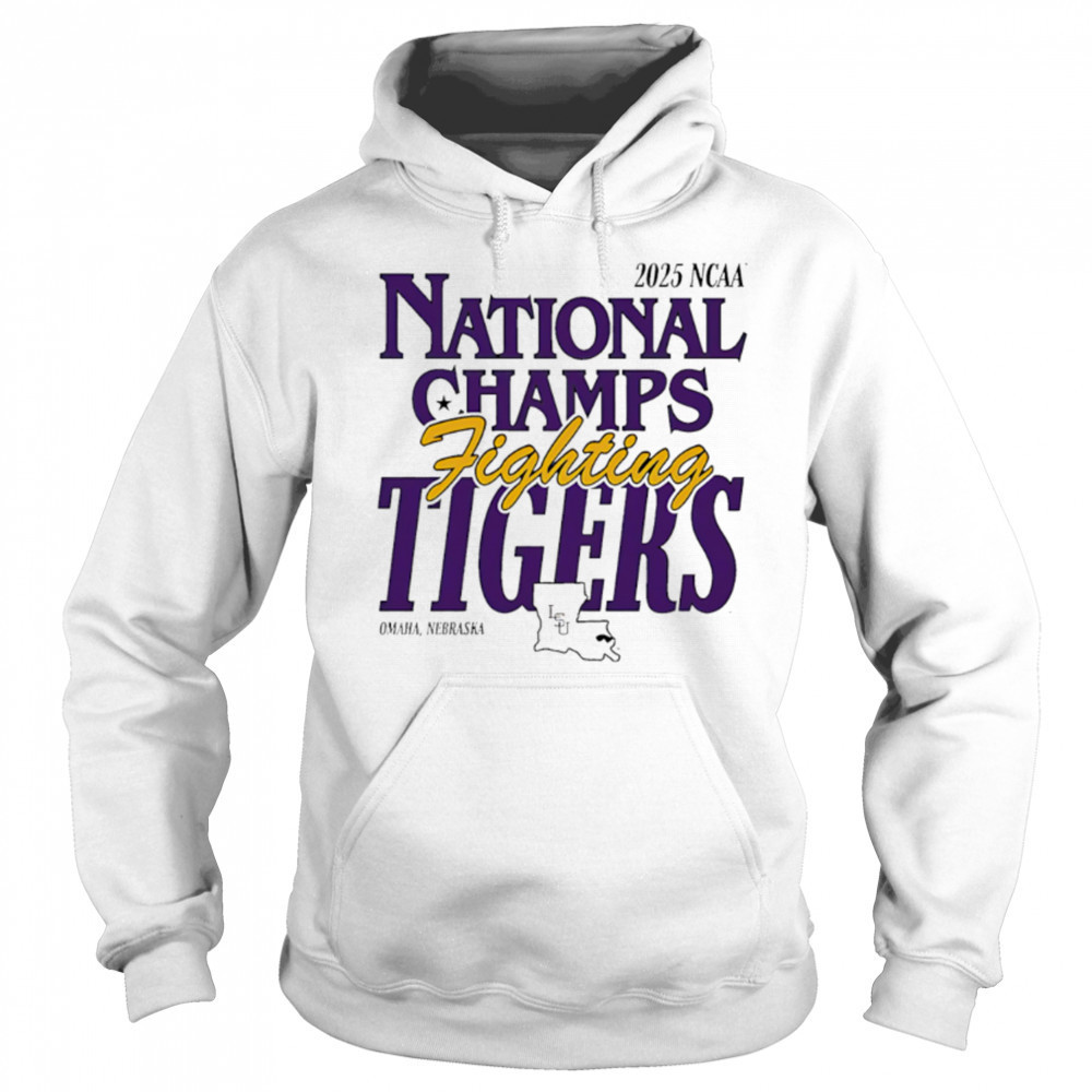 LSU Tigers 2025 NCAA Baseball Men’s College World Series Champions cream shirt Hoodie