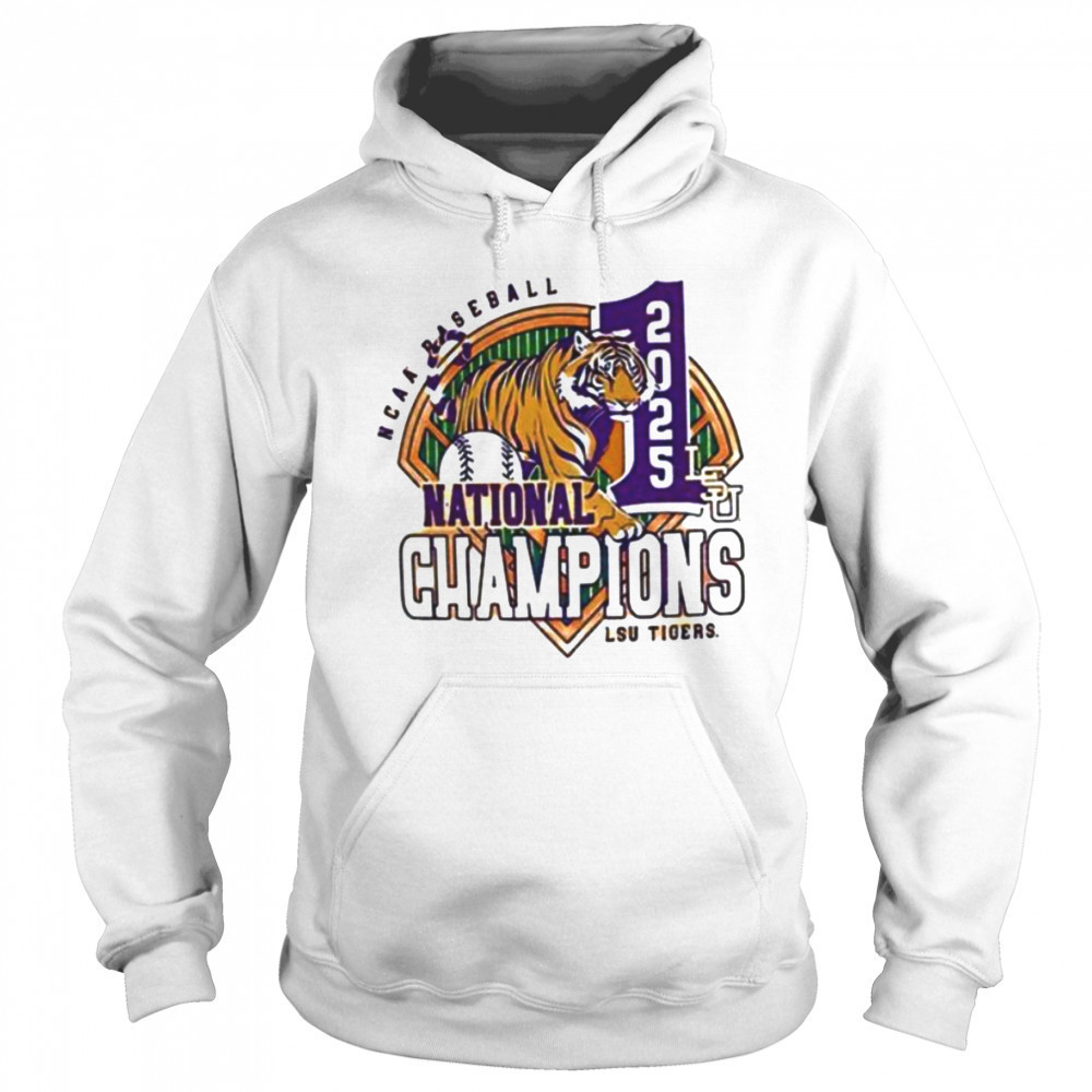 LSU Tigers MLB 2025 NCAA Baseball National Champions #1 Mascot shirt Hoodie