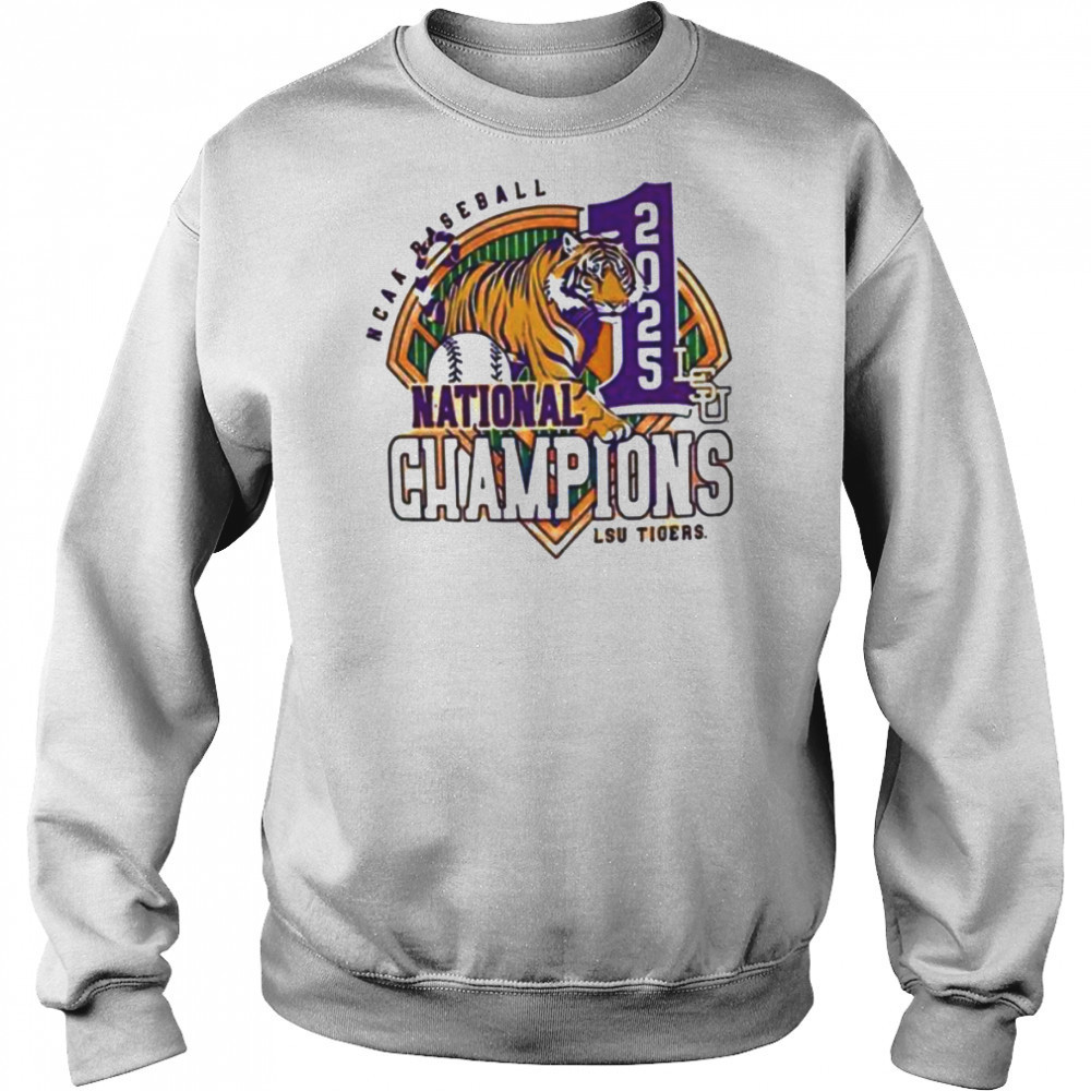 LSU Tigers MLB 2025 NCAA Baseball National Champions #1 Mascot shirt Sweatshirt