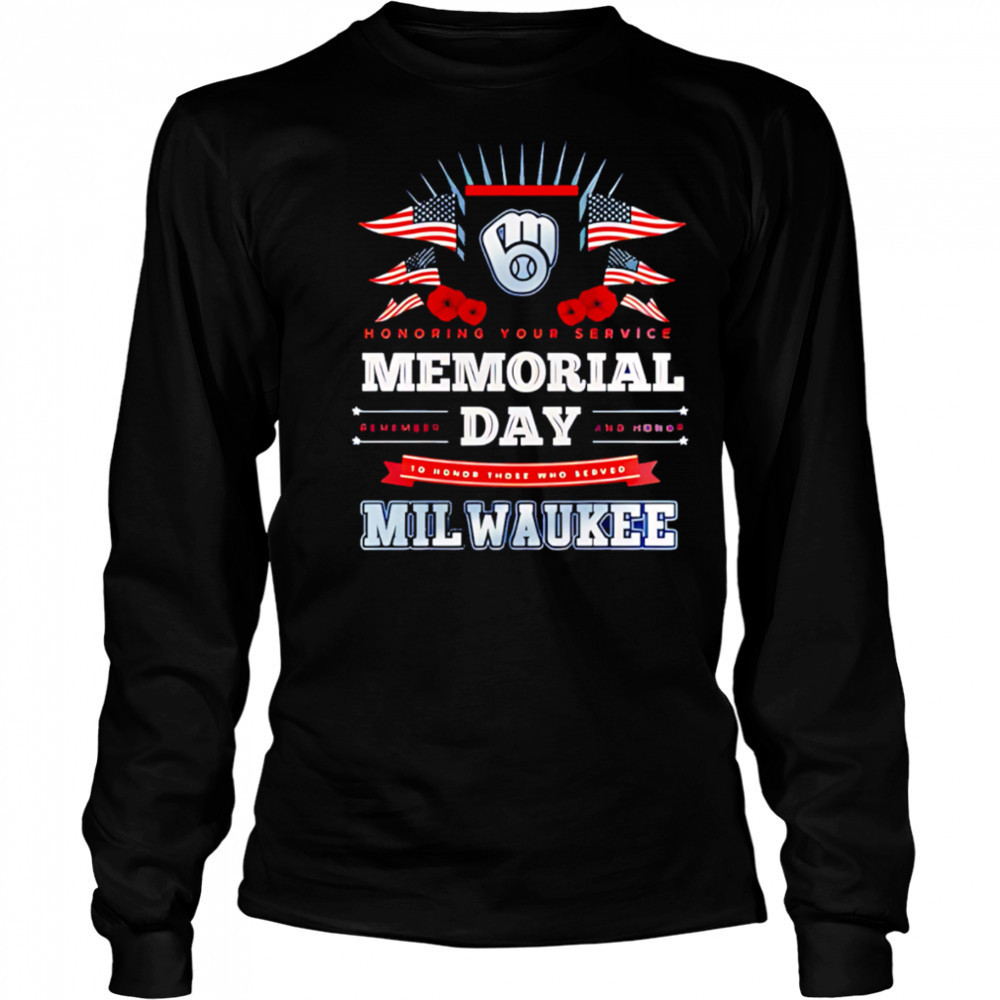 Milwaukee Brewers MLB x Memorial Day Baseball shirt Long Sleeved