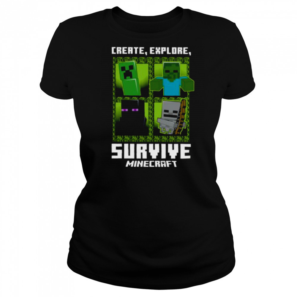 Minecraft Create Explore Survive With Mobs Shirt Women's T-shirt