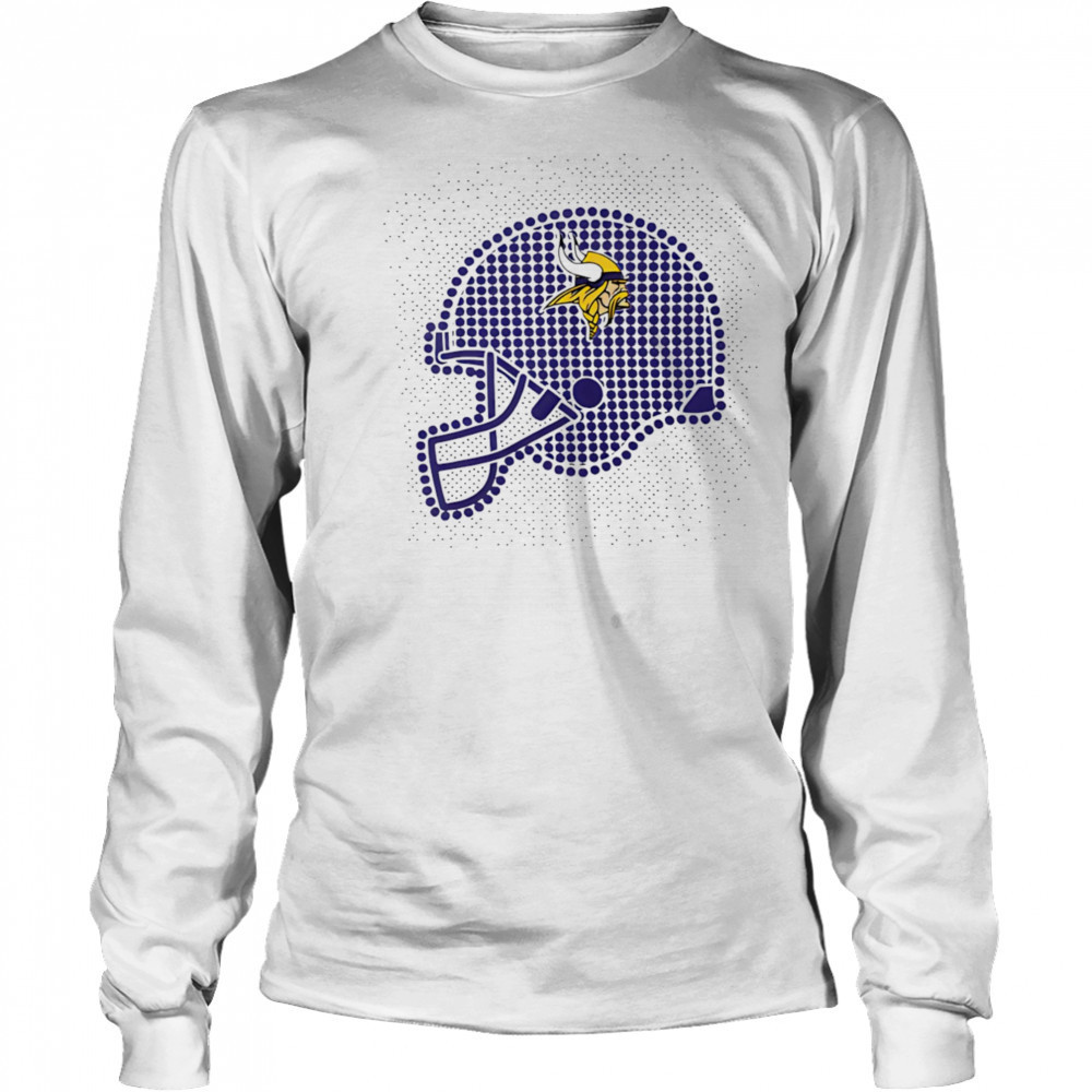 Minnesota Vikings polka dots helmet shirt Long Sleeved