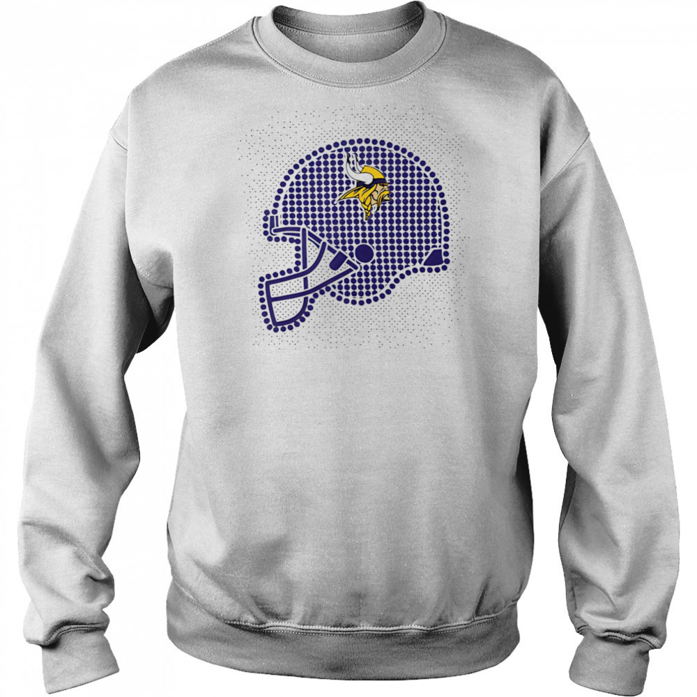 Minnesota Vikings polka dots helmet shirt Sweatshirt