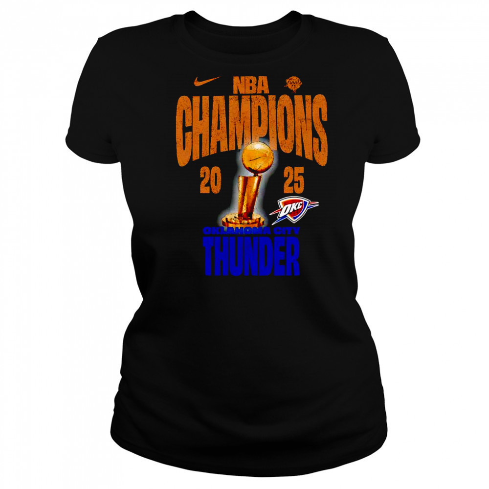 NBA Champions 2025 Oklahoma City Thunder trophy shirt Women's T-shirt
