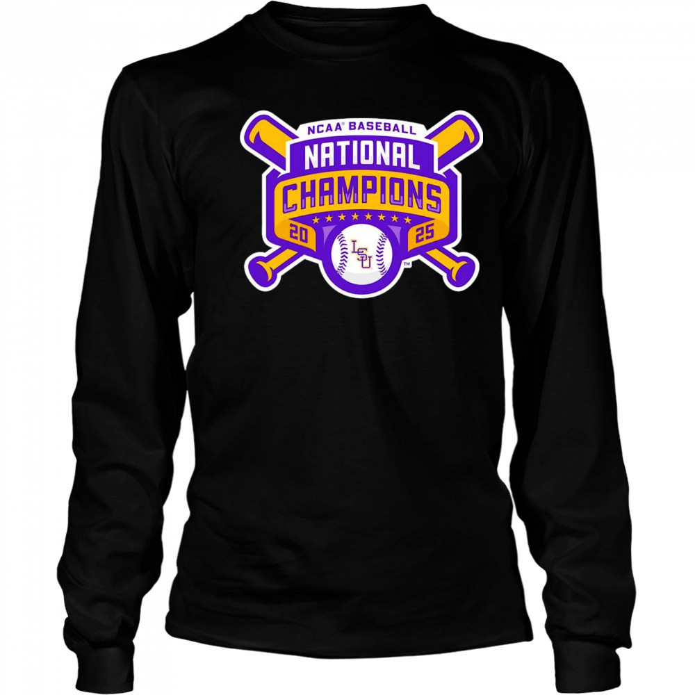 NCAA Baseball National Champions 2025 LSU Tigers shirt Long Sleeved