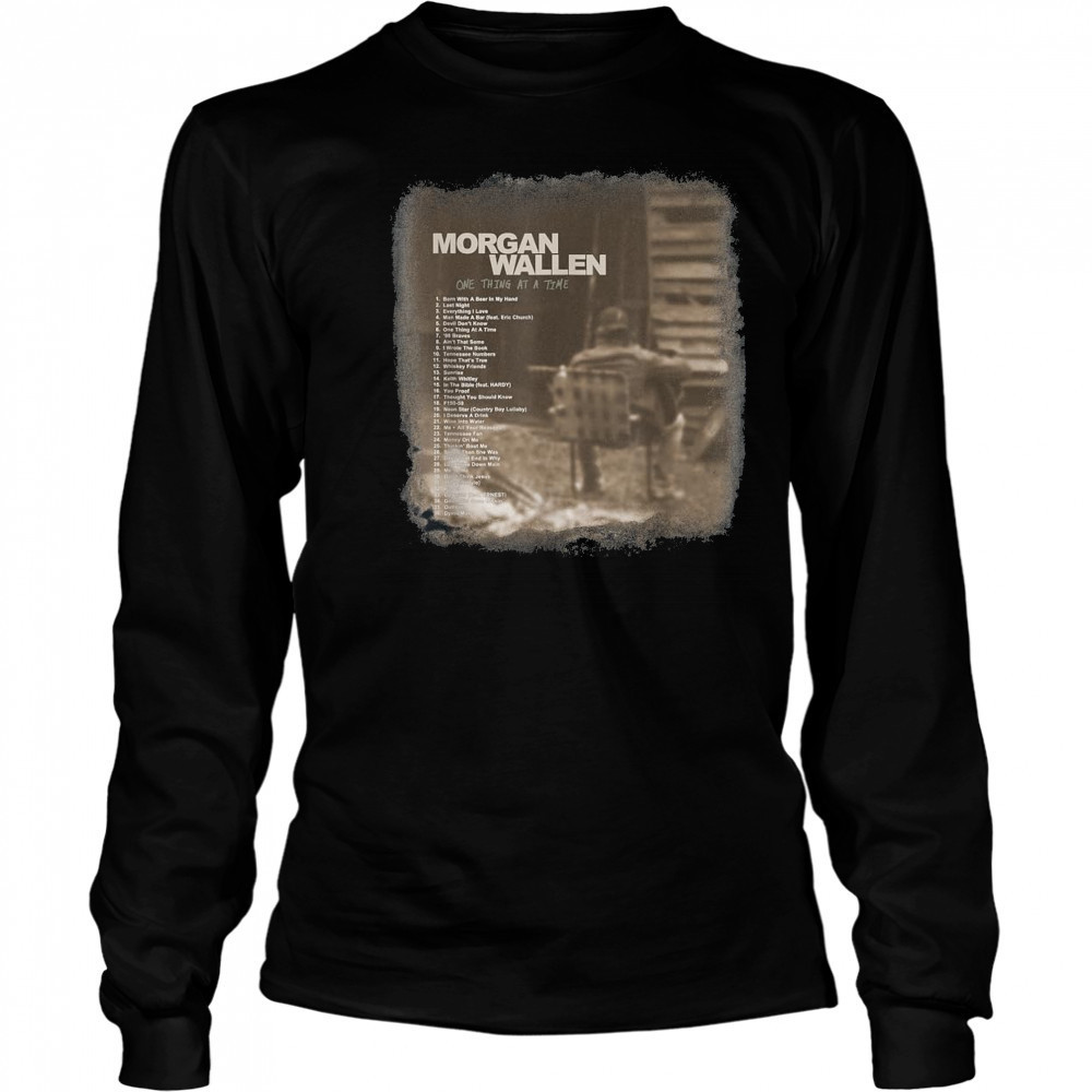 Official Morgan Wallen Tracklist Shirt Long Sleeved
