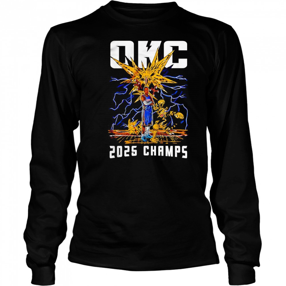 OKC 2025 Champs Shai Gilgeous-Alexander Pokemon shirt Long Sleeved