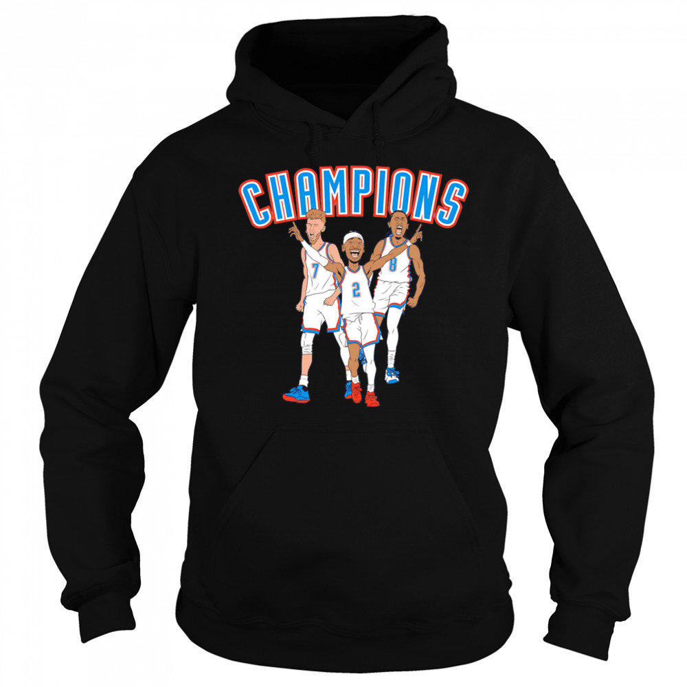 OKC Big 3 Champions cartoon shirt Hoodie