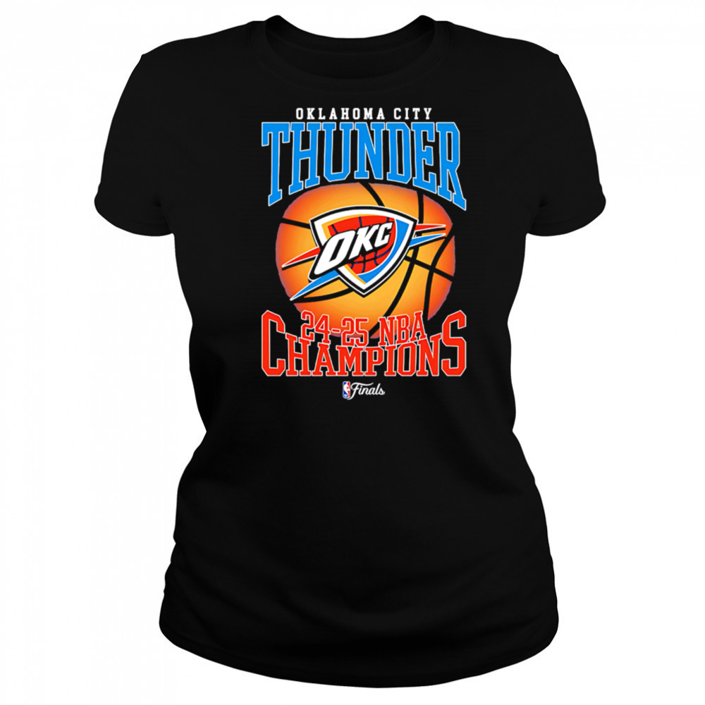 Okc Thunder 2025 Nba Champions Basketball sunset shirt Women's T-shirt