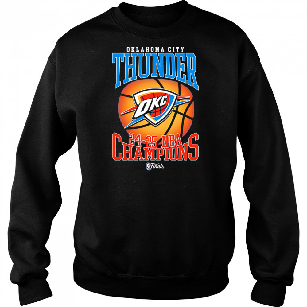 Okc Thunder 2025 Nba Champions Basketball sunset shirt Sweatshirt