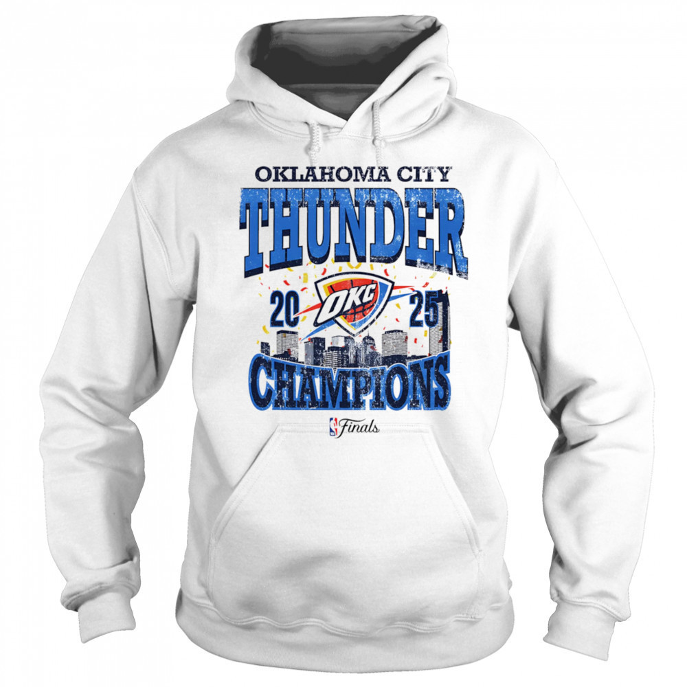 Okc Thunder 2025 NBA Champions skyline shirt Hoodie