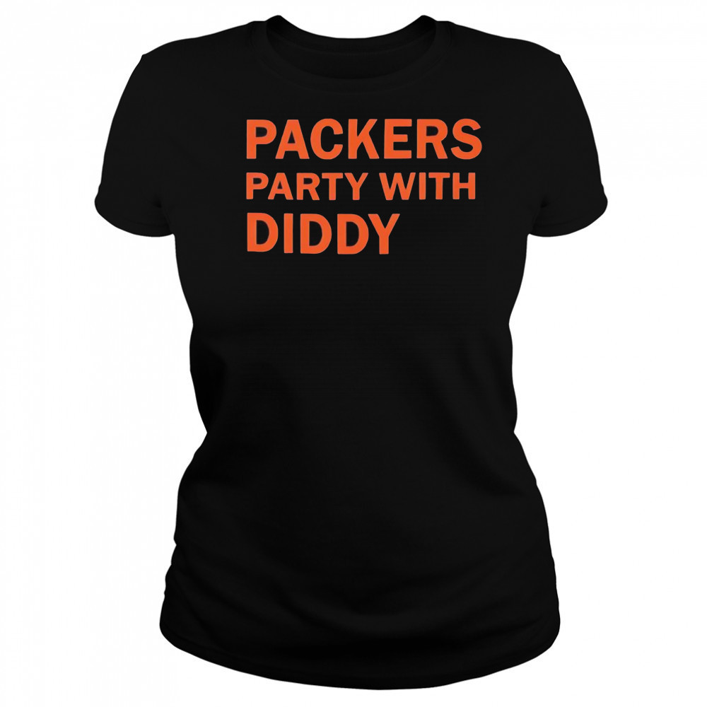 Packers party with diddy letter shirt Women's T-shirt
