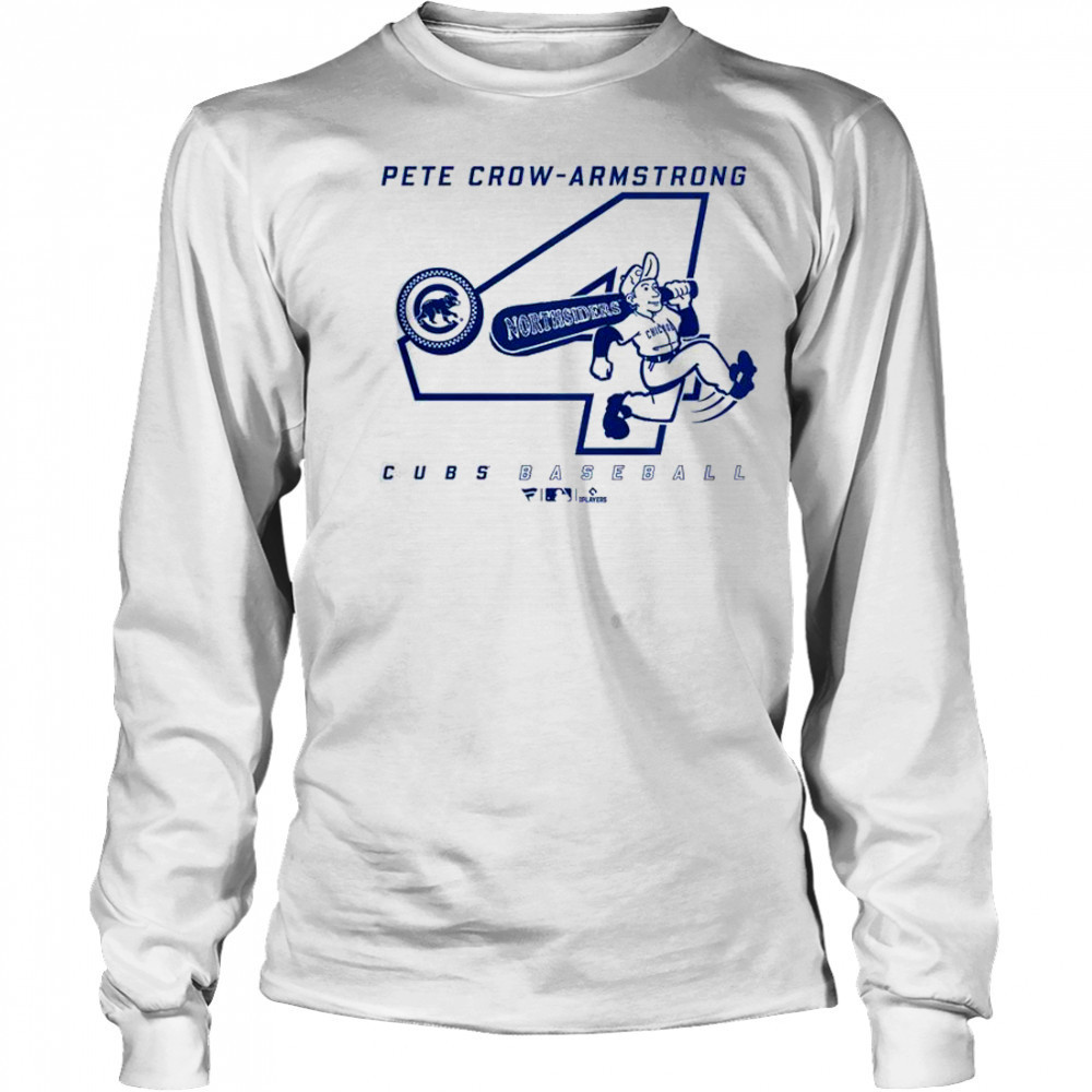 Pete Crow-Armstrong Chicago Cubs Graphic Player 4 T-Shirt Long Sleeved