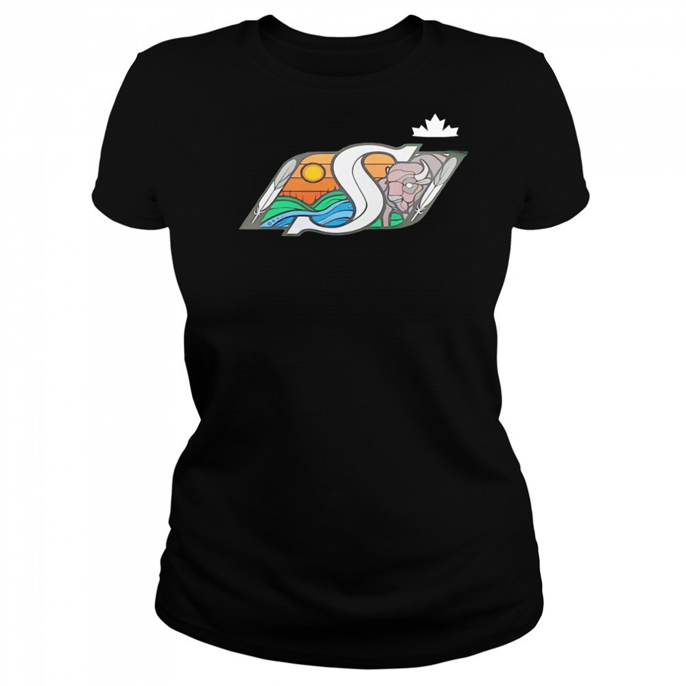 Saskatchewan Roughriders 2025 Indigenous Heritage shirt Women's T-shirt