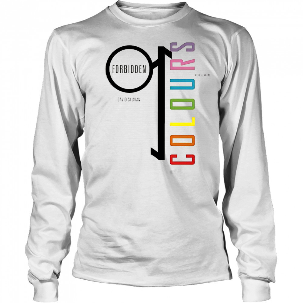 David Sylvian Forbidden Colours My Love Wears Pride Rainbow T-Shirt Long Sleeved