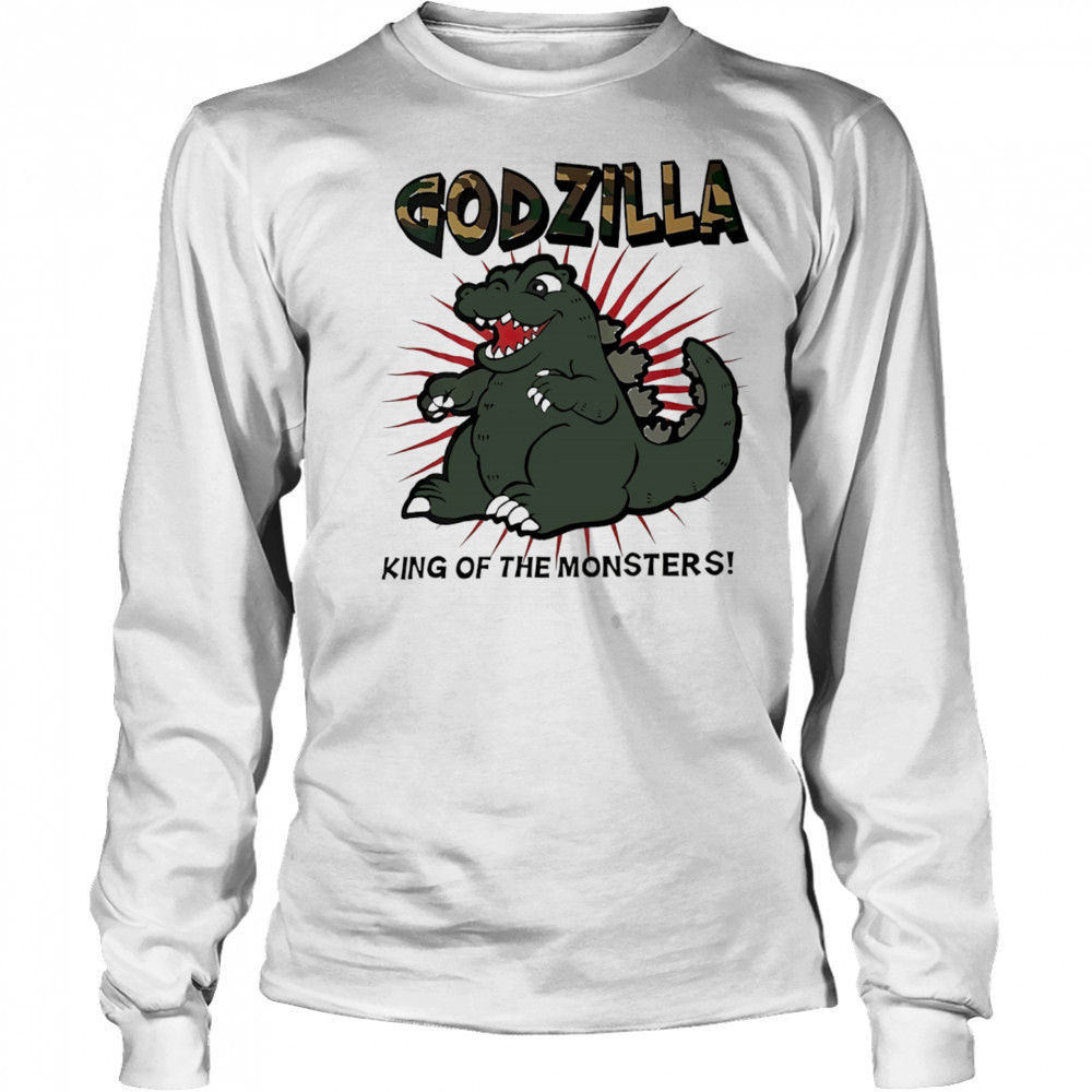 Godzilla King of the monsters Japanese chibi shirt Long Sleeved