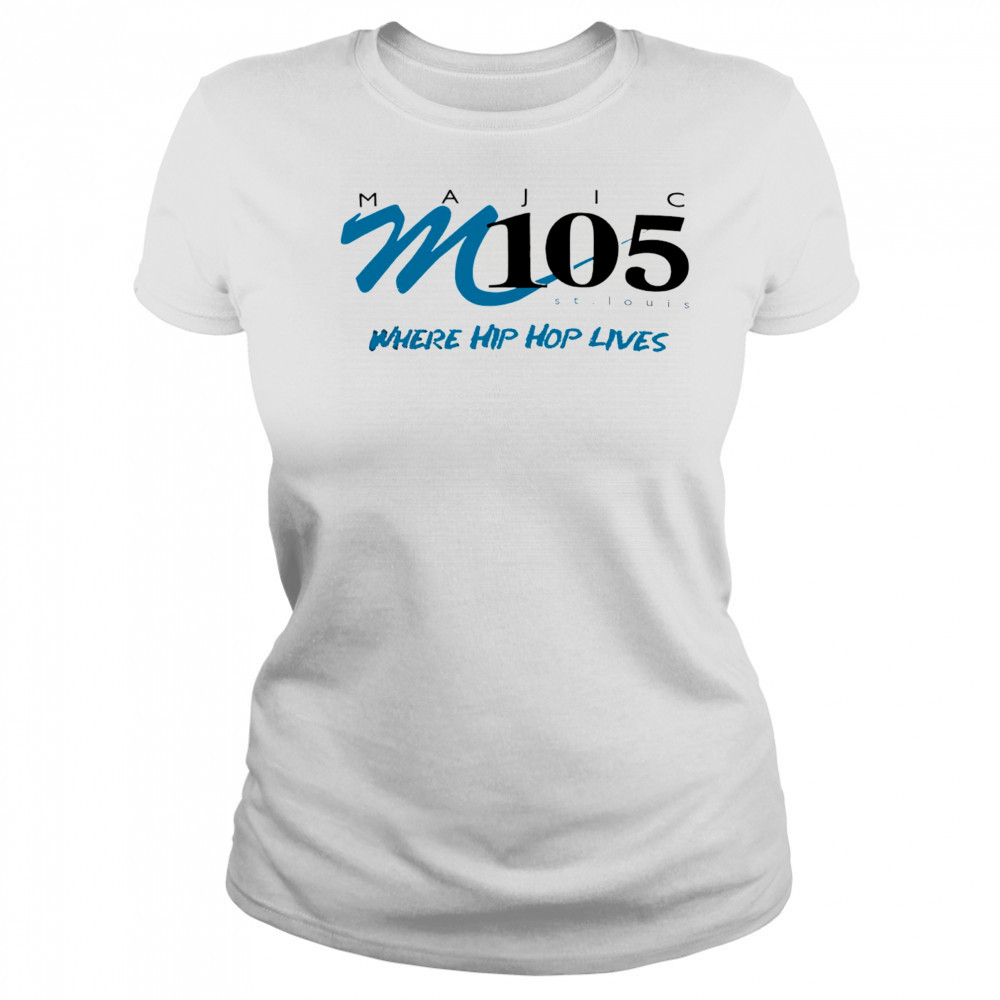 Majic M105 St. Lucia where Hip Hop lives logo shirt Women's T-shirt