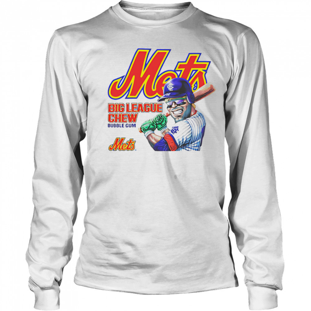Mets Big League Chew Bubble Gum cartoon shirt Long Sleeved