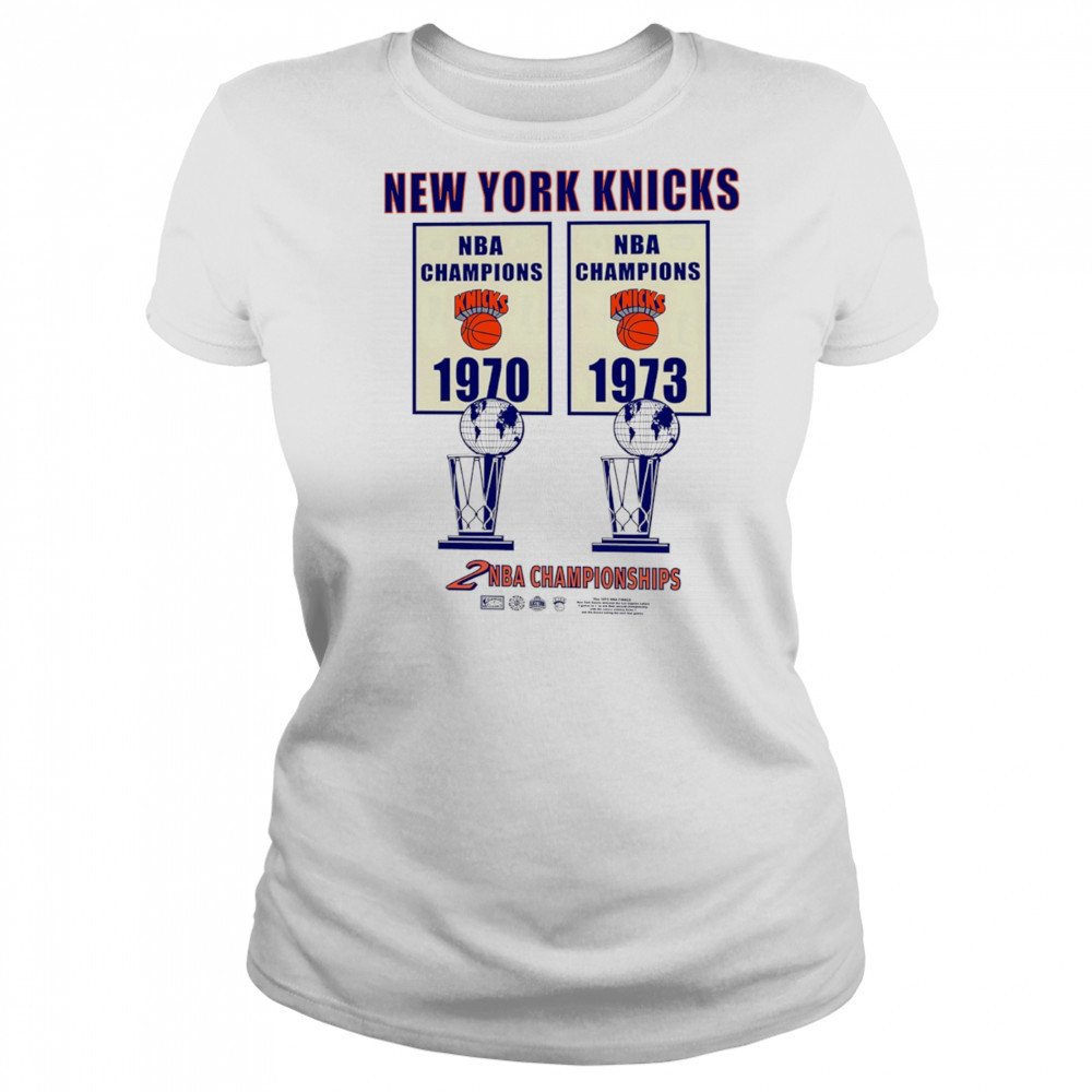New York Knicks 2 NBA Championships The Finals Banner shirt Women's T-shirt