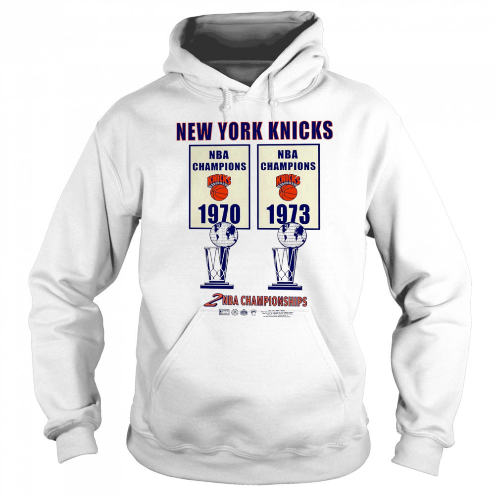 New York Knicks 2 NBA Championships The Finals Banner shirt Hoodie