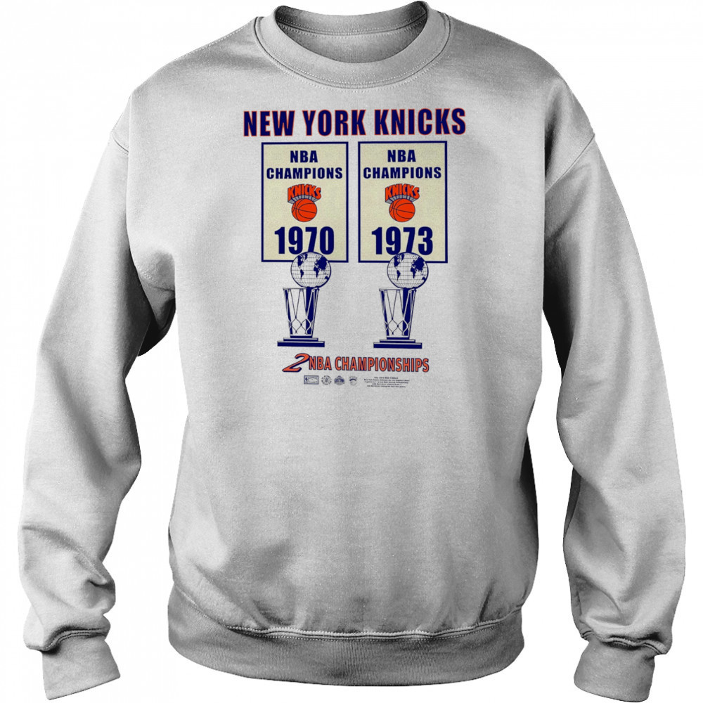 New York Knicks 2 NBA Championships The Finals Banner shirt Sweatshirt
