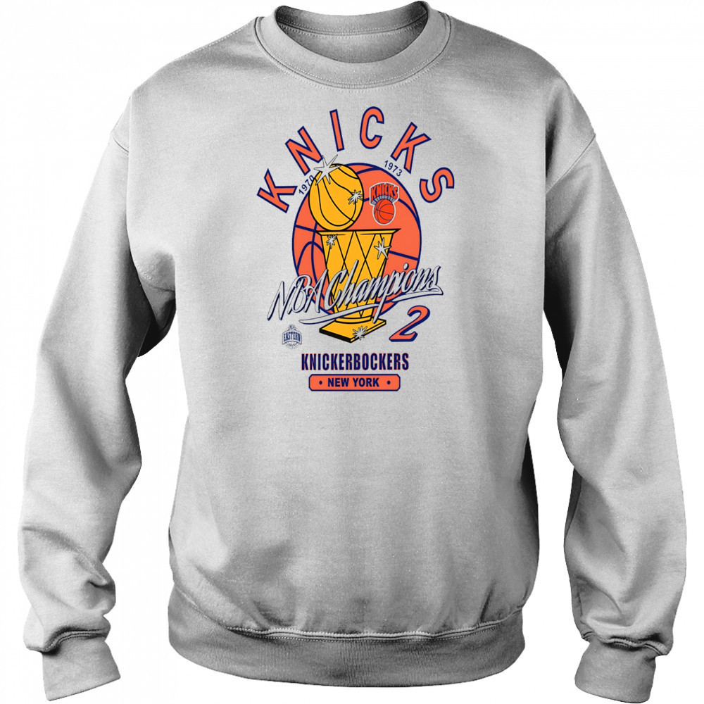 New York Knicks NBA Champions 2 Knickerbockers New York golden trophy shirt Sweatshirt