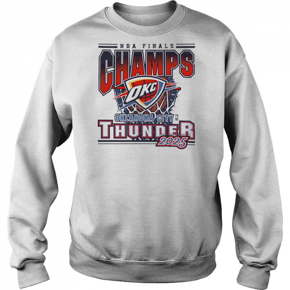 Oklahoma City Thunder 2025 Nba Champions logo Champs shirt Sweatshirt