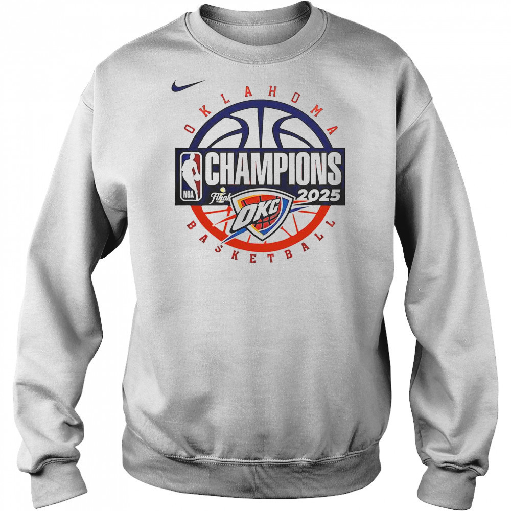 Oklahoma City Thunder Men’s Basketball 2025 NBA Champions T-Shirt Sweatshirt
