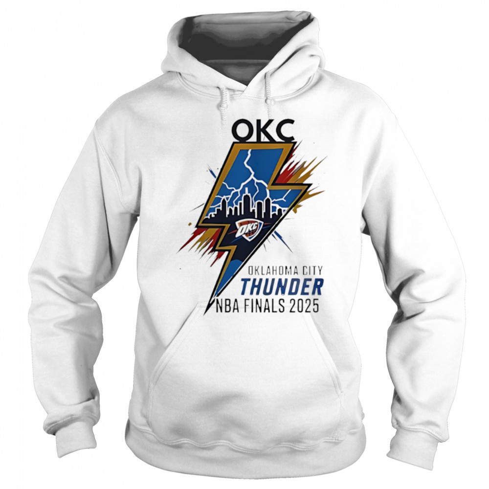 Oklahoma City Thunder NBA Finals 2025 Skyline Lightning shirt Hoodie