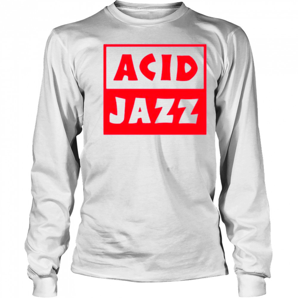 Acid Jazz Classic (White Red) T-Shirt Long Sleeved