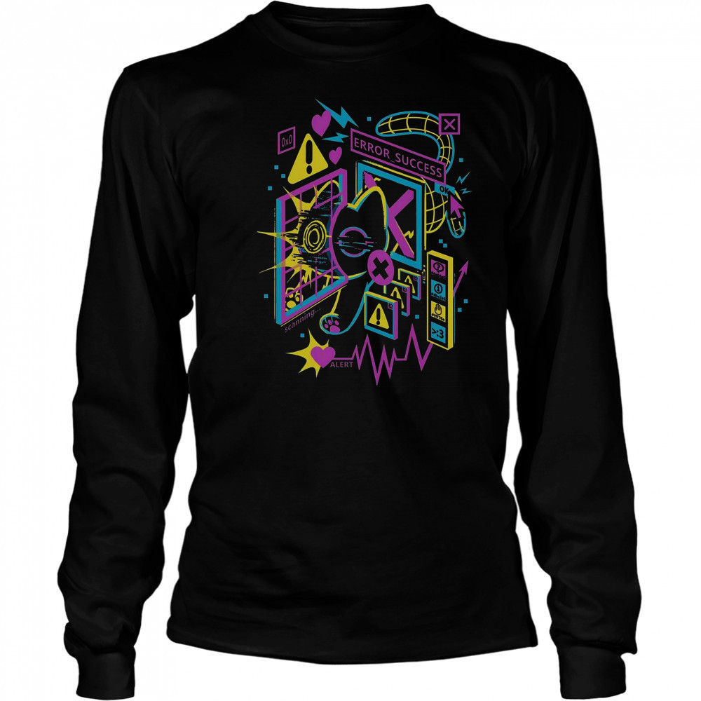 Cat Scan Error Success Heart Scan T-Shirt Long Sleeved