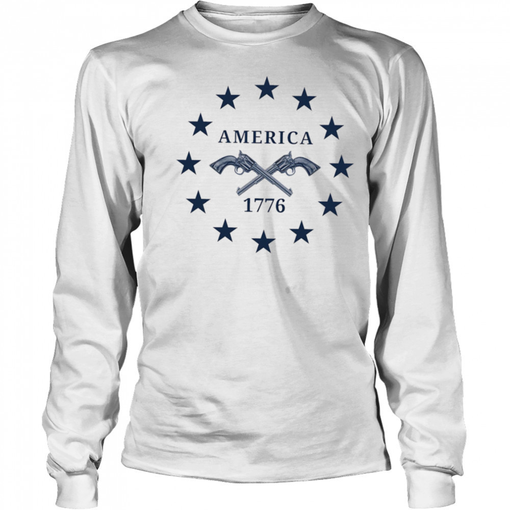 Dallas Cowboys America 1776 guns shirt Long Sleeved