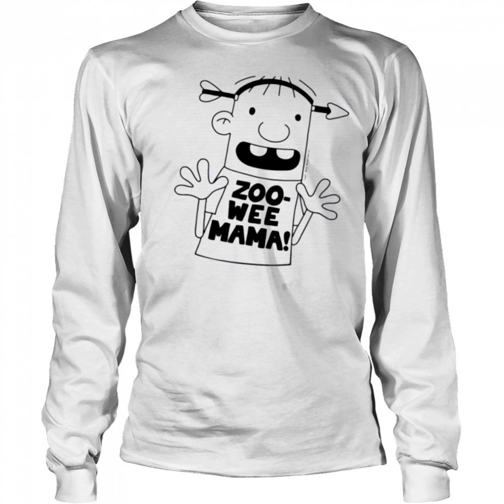 Diary of a Wimpy Kid Rowley Zoo Wee Mama Big Face T Shirt Long Sleeved