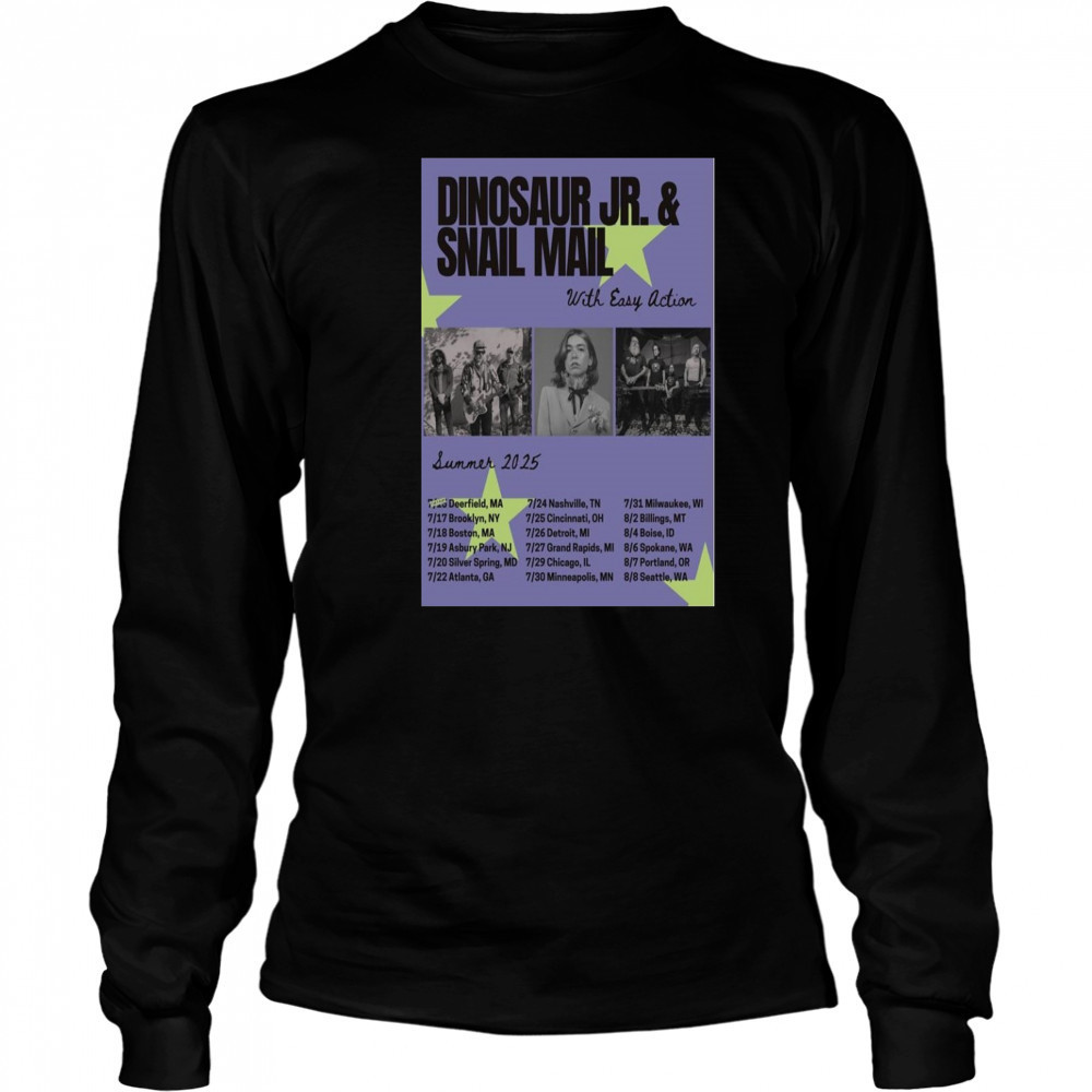 Dinosaur Jr Poster Summer 2025 Tour Shirt Long Sleeved