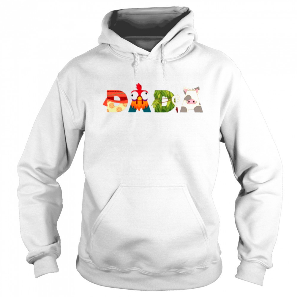 Disney Moana Letters Dada Father’s Day Birthday Gift Shirt Hoodie