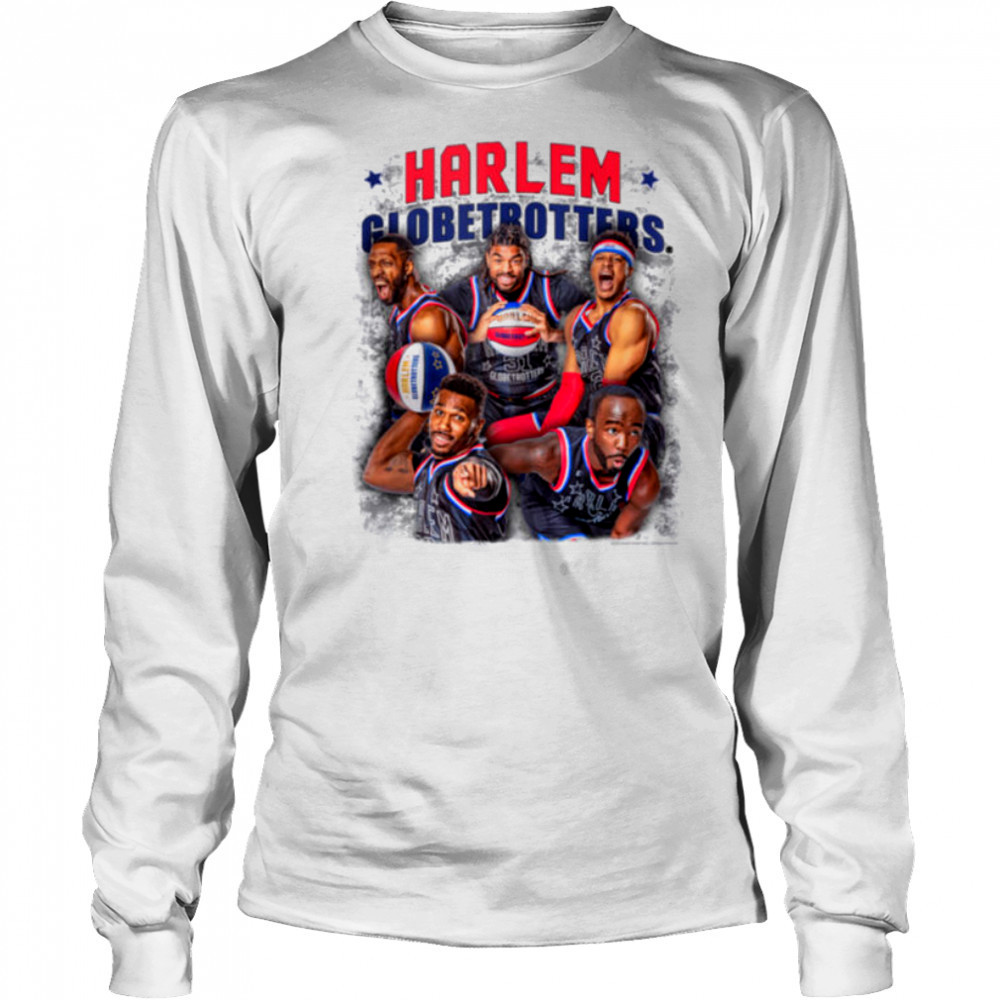Harlem Globetrotters Basketball Colorful Team Photo shirt Long Sleeved