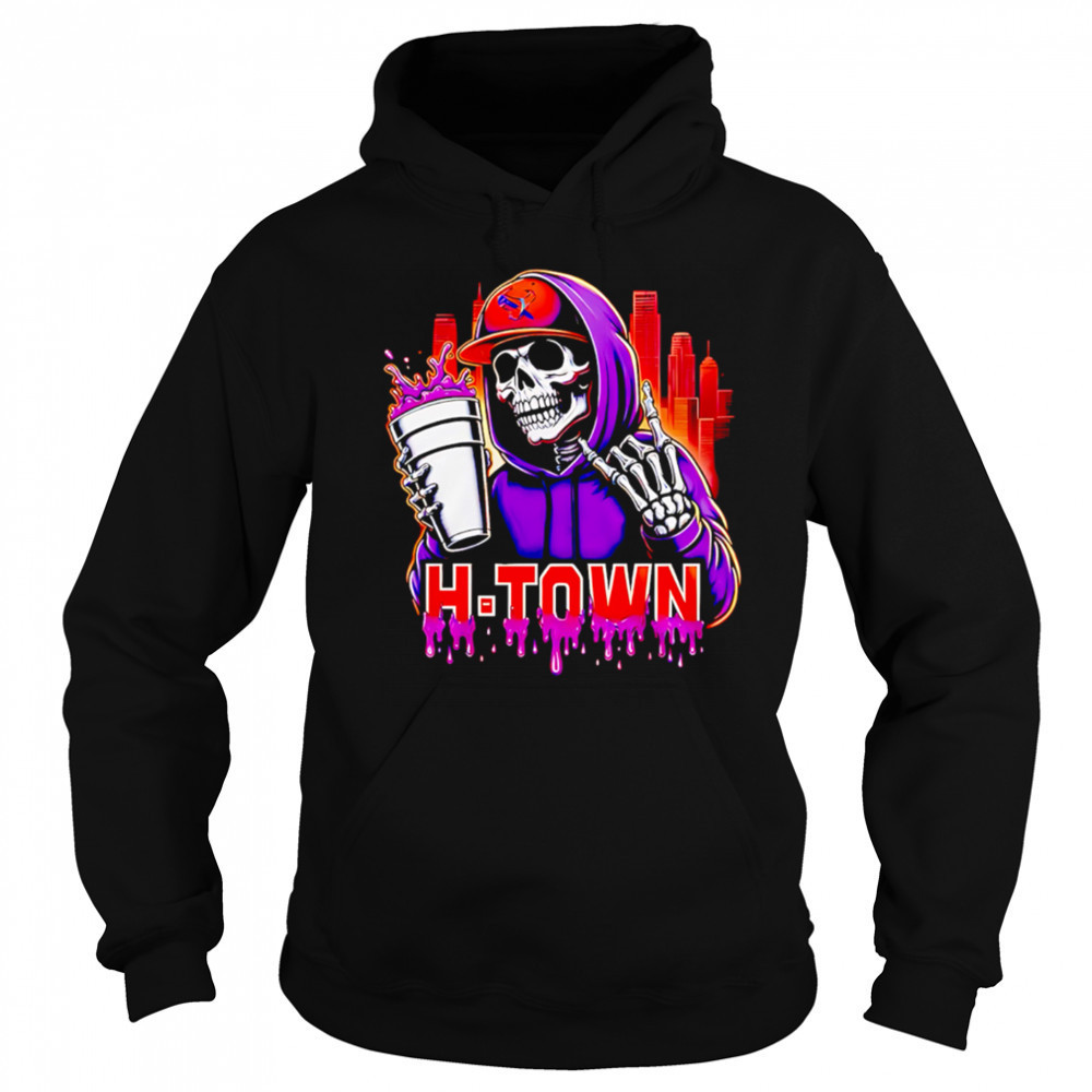 Houston Texans x DJ Screw H-Town skeleton shirt Hoodie