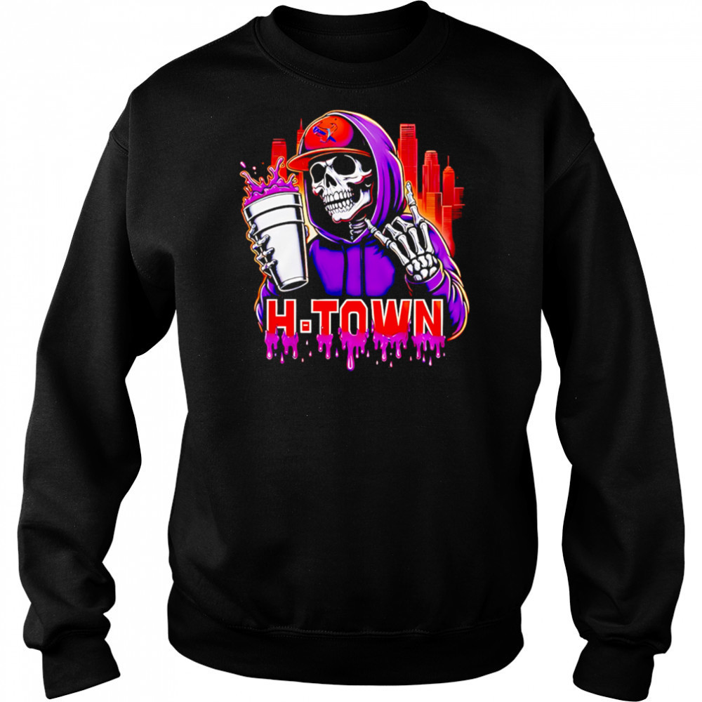 Houston Texans x DJ Screw H-Town skeleton shirt Sweatshirt