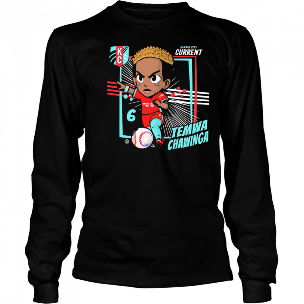 Kansas City Current Temwa Chawinga #6 Chibi cartoon shirt Long Sleeved