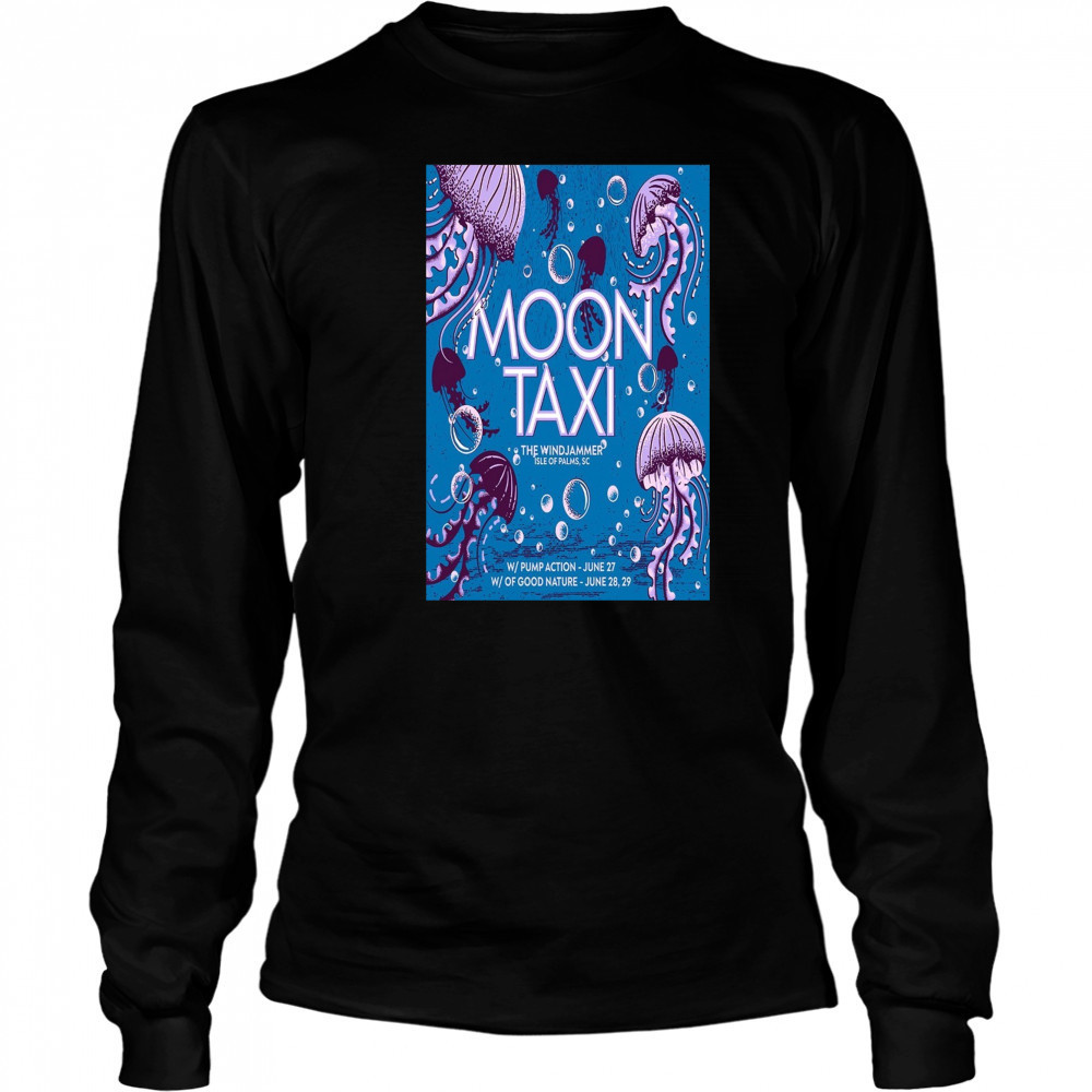 Moon Taxi June 27 2025 The Windjammer on Isle of Palms SC Poster T-Shirt Long Sleeved