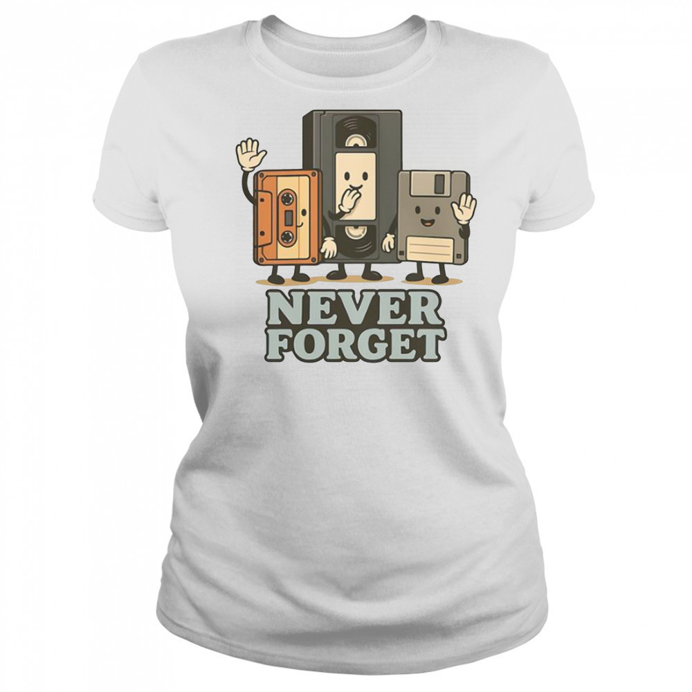 Never Forget 90s Retro Tech Cartoon T-Shirt Women's T-shirt