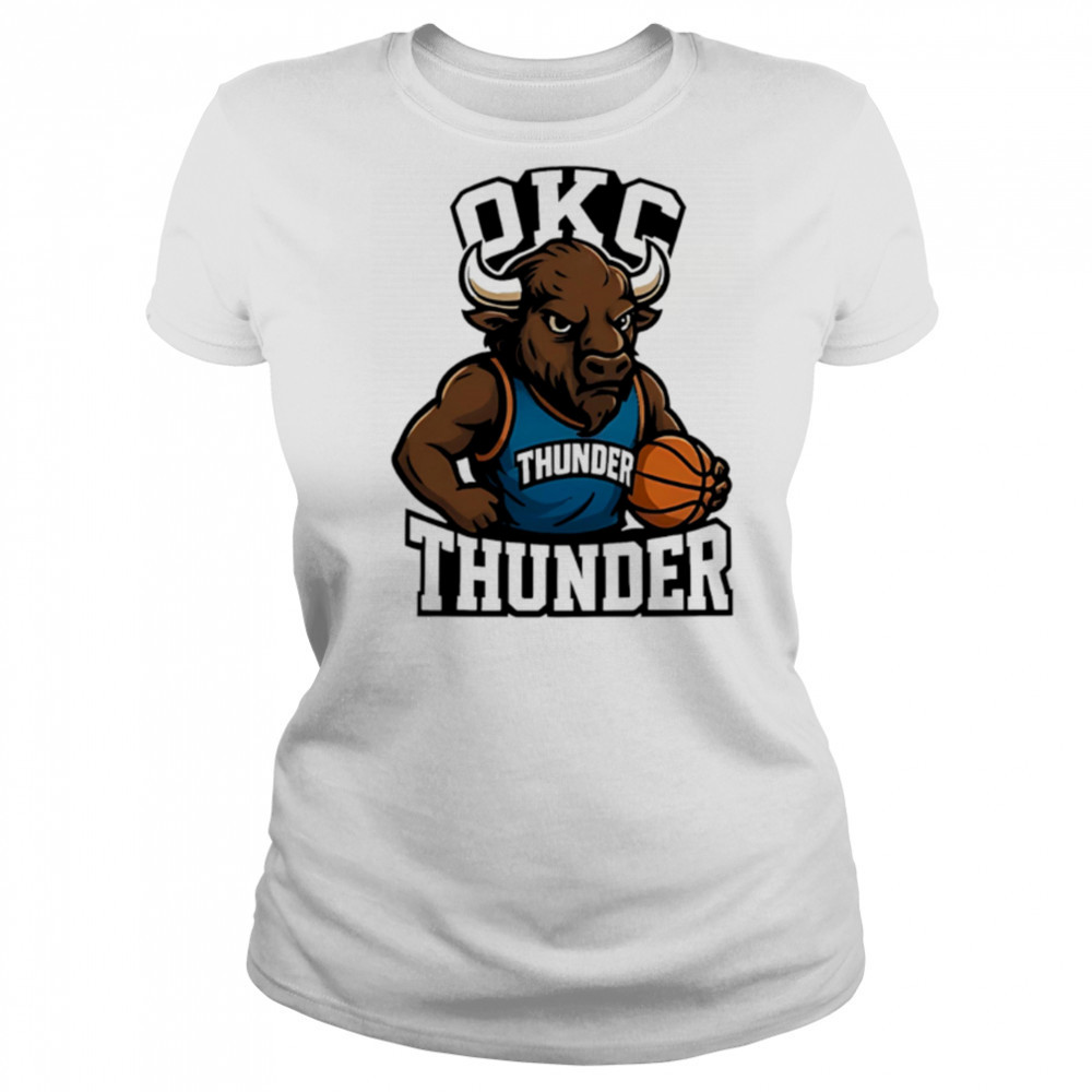 Oklahoma City Okc Thunder Up Okc Rumble mascot cartoon shirt Women's T-shirt