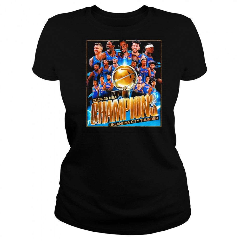 Oklahoma City Thunder 2025 NBA Finals Champions Roster Photo T-Shirt Women's T-shirt